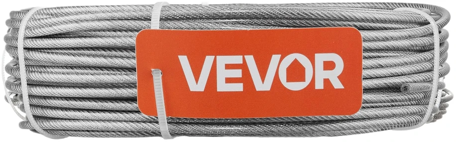 VEVOR 3,2 mm plieninio lyno rinkinys, 30,5 m
