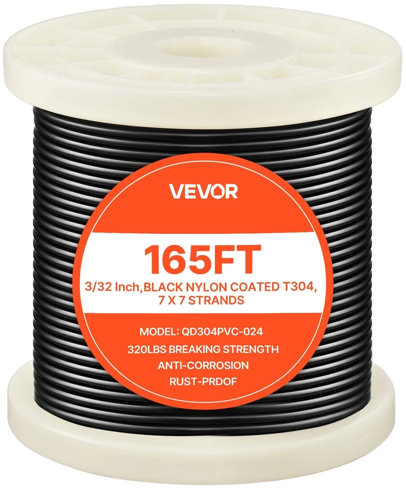 VEVOR Plieno trosas 2,38 mm, 50,3 m ilgio