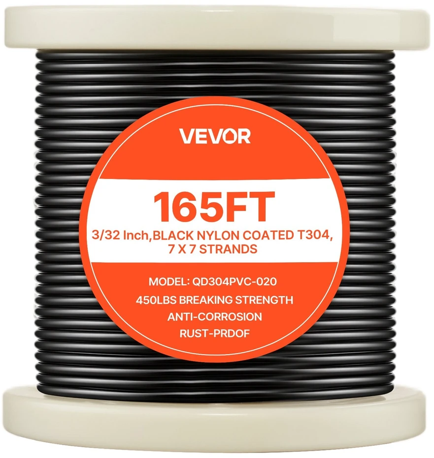 VEVOR Plieno trosas 2,38 mm, 50,3 m ilgio