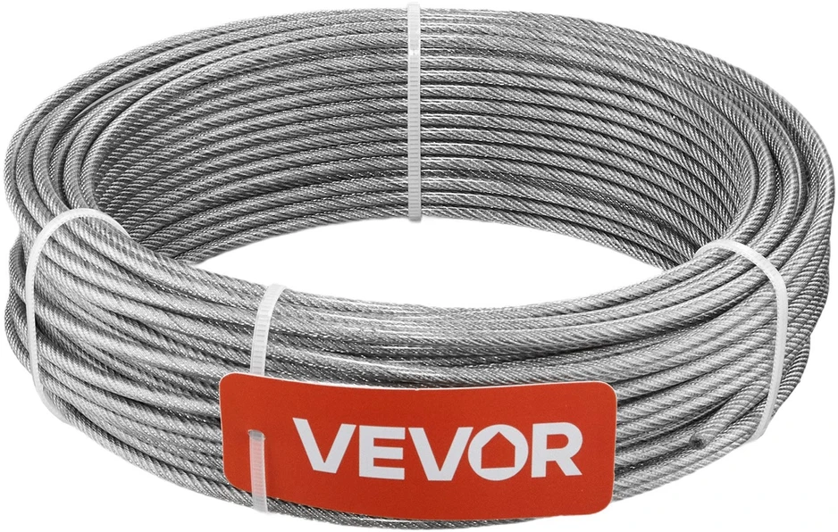 VEVOR 4,76 mm nerūdijančio plieno lynų rinkinys