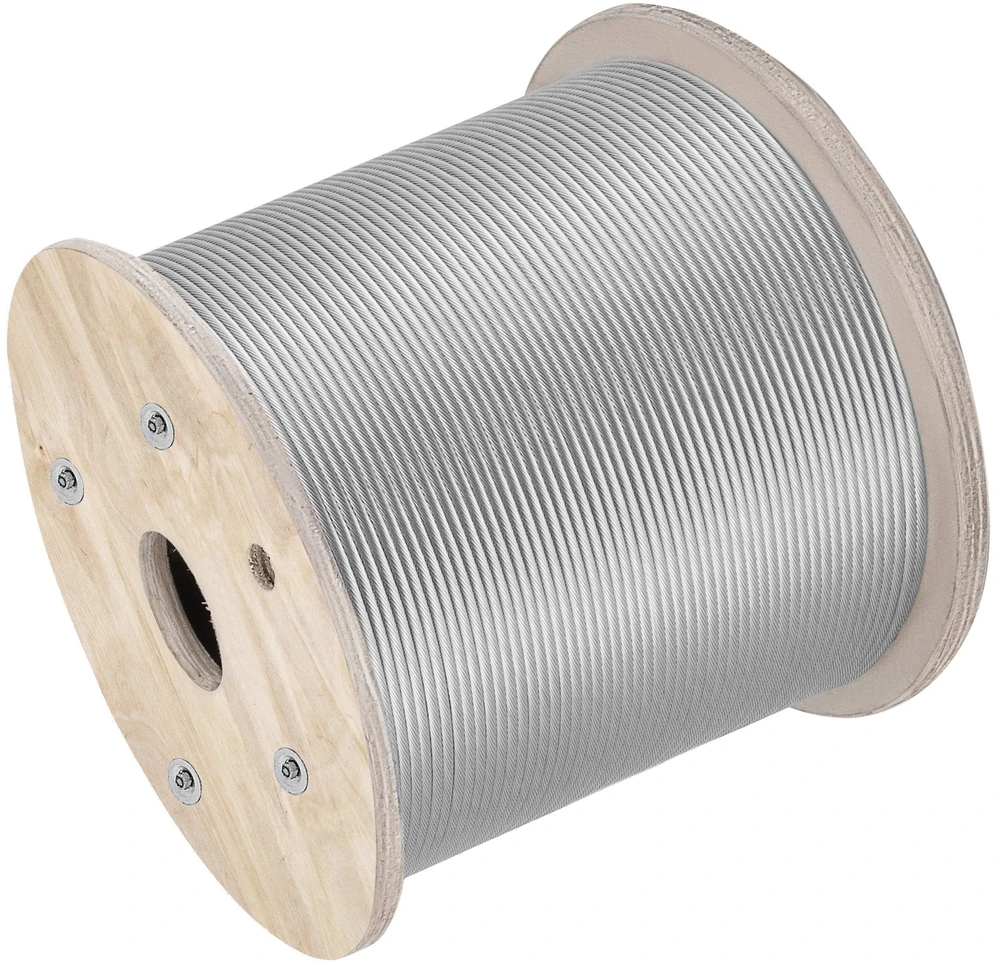 VEVOR 6.4 mm nerūdijančiojo plieno trosas 61 m 7x19