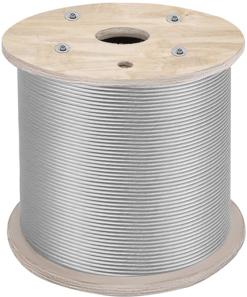 VEVOR 6.4 mm nerūdijančiojo plieno trosas 61 m 7x19