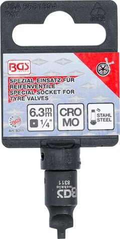 PLIENINIŲ VOŽTUVŲ SUKIMO ĮRANKIS | 6,3 MM (1/4″) KVADRATINĖ JUNGTIS (8311)