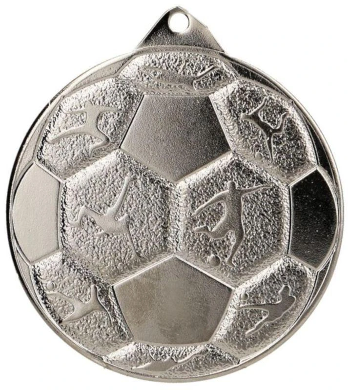 PLIENO MEDALIS FUTBOLUI 50 MM SIDABRINIS MMC8850/S