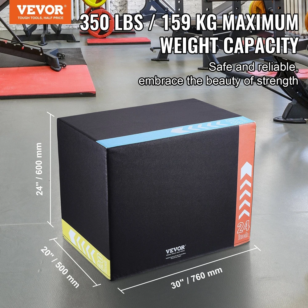 VEVOR 3 viename 30/24/20 cm šuolių dėžė