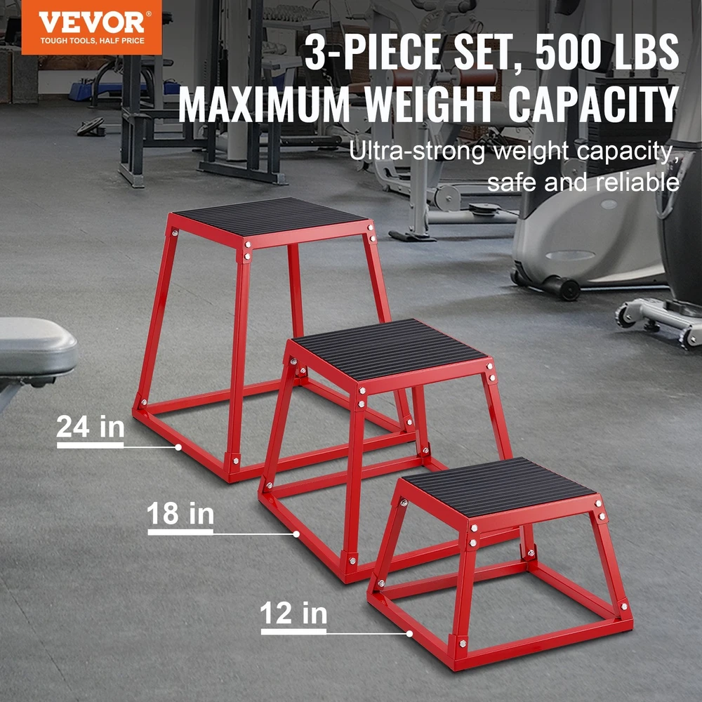 VEVOR Plyometrijos šokinėjimo dėžės 30/45/61 cm