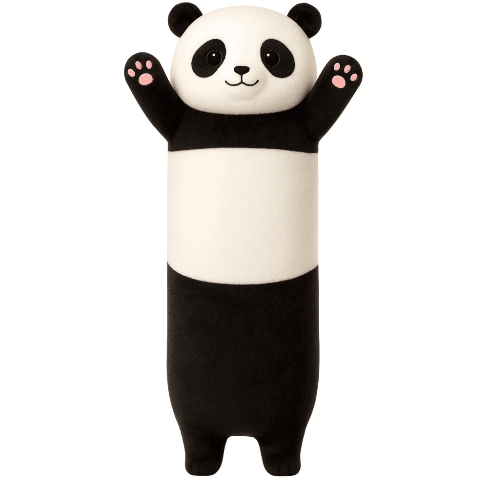Lean Toys Minkštas panda volelis pagalvė 70 cm