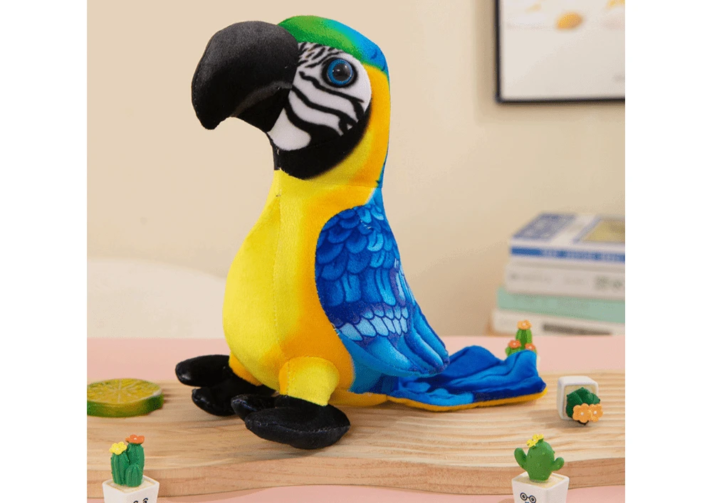 Lean Toys Pliušinis žaislas Papūga 20cm