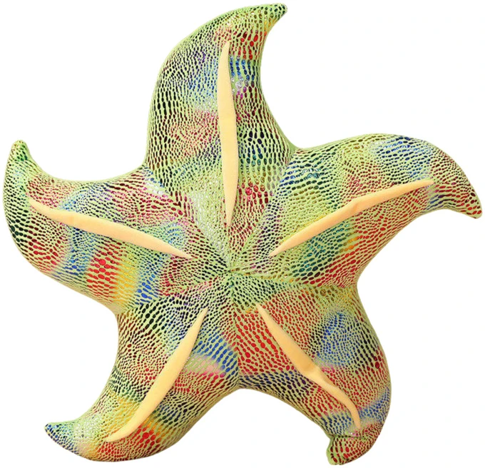 Lean Toys Pliušinis žaislas/pagalvė - žalia jūrų žvaigždė, 20 cm aprašymas - Prekės nuotrauka