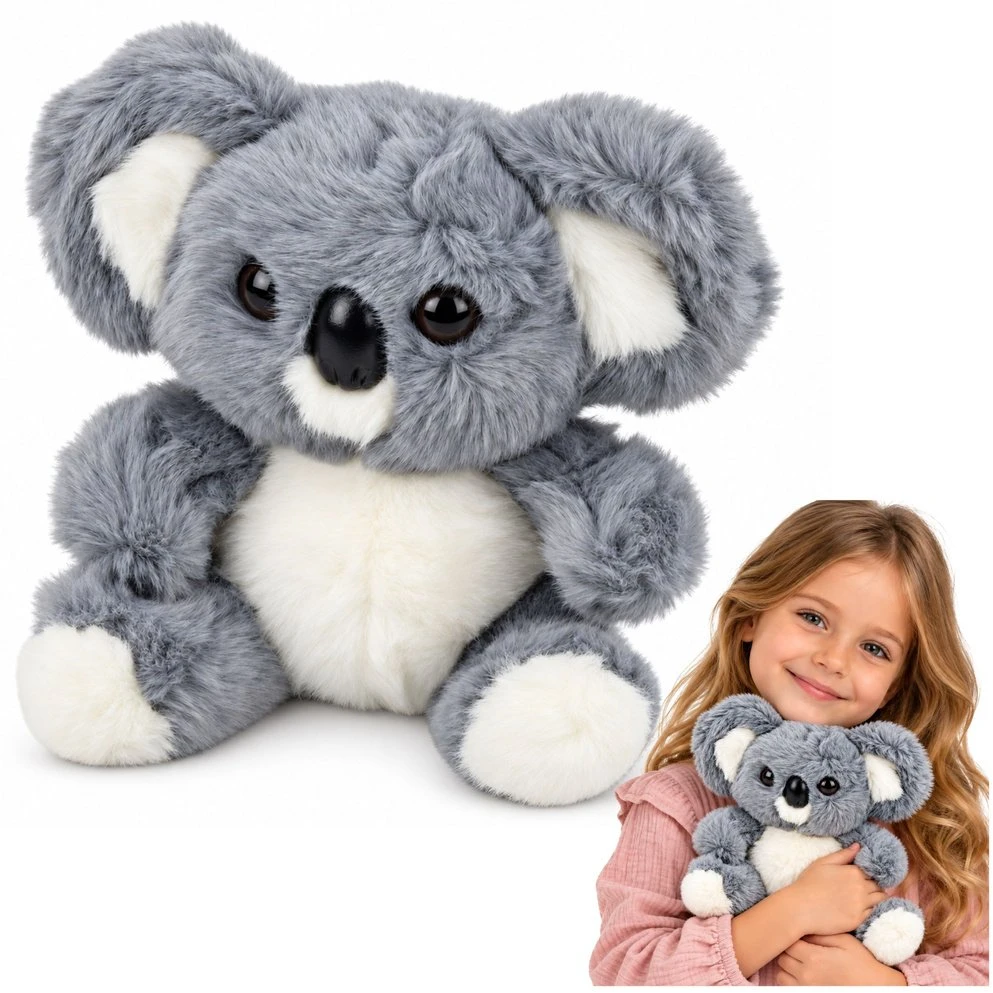 Lean Toys Pliušinis meškiukas Koala Maskotas Apkabinimui Minkštas Kamuolys 23 cm