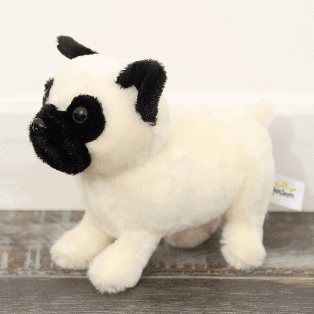 Lean Toys Pliušinis žaislas - mopsas, 19 cm