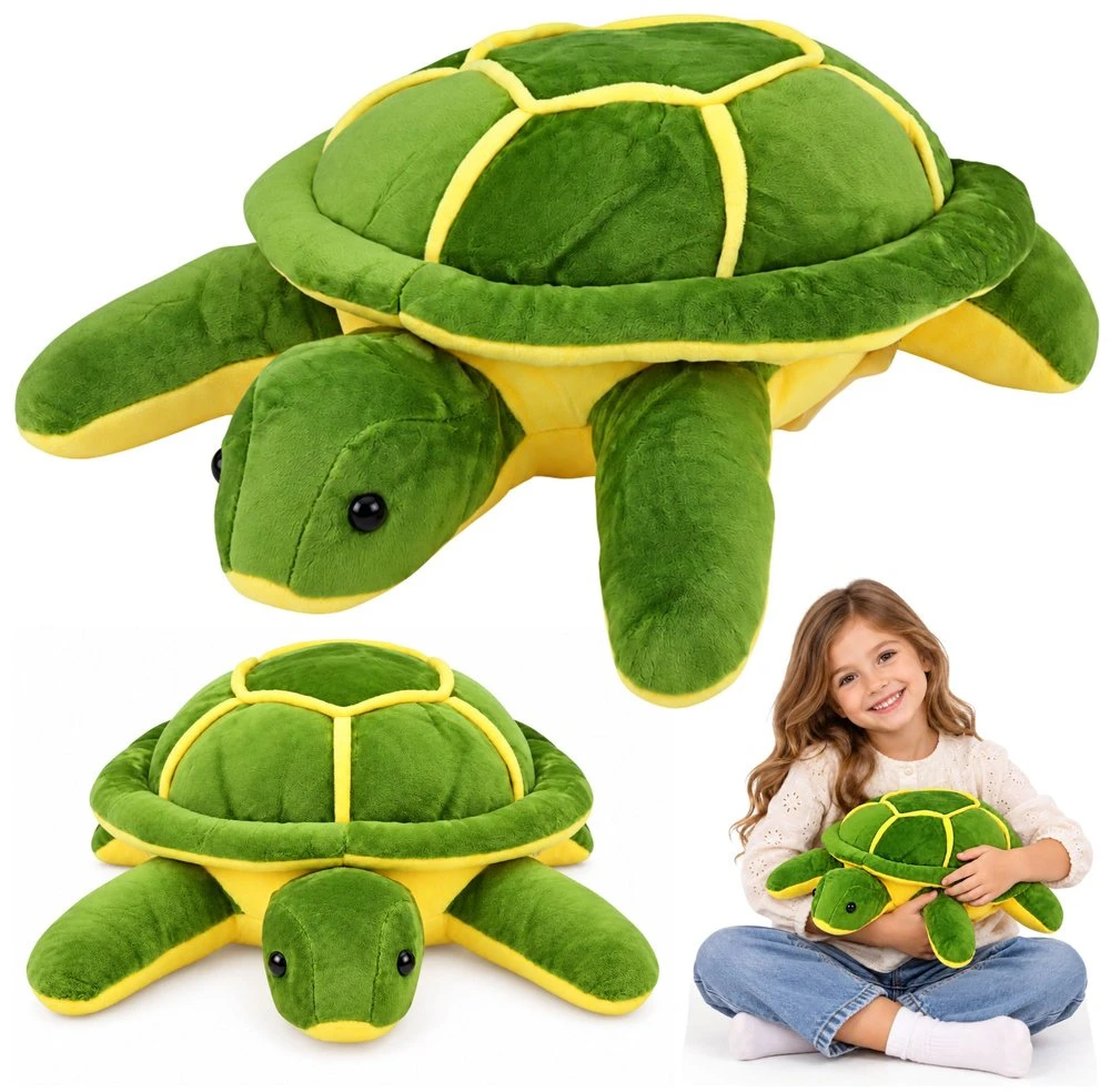 Pliušinis vėžlys, 33 cm, žalias su geltonomis detalėmis