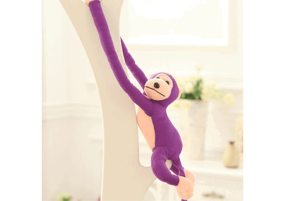 Lean Toys Pliušinis beždžionės talismanas su garsu, 60 cm