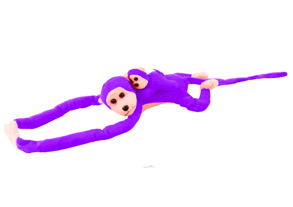 Lean Toys Pliušinė beždžionė su mažyliu, 90 cm