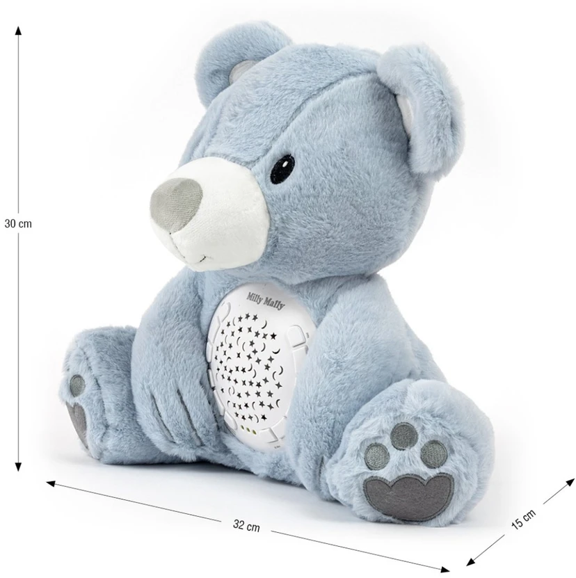 MILLY MALLY pliušinis žaislas su projektoriumi Milly Bear Mėlyna