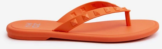 Plokščios moteriškos šlepetės Oranžinės