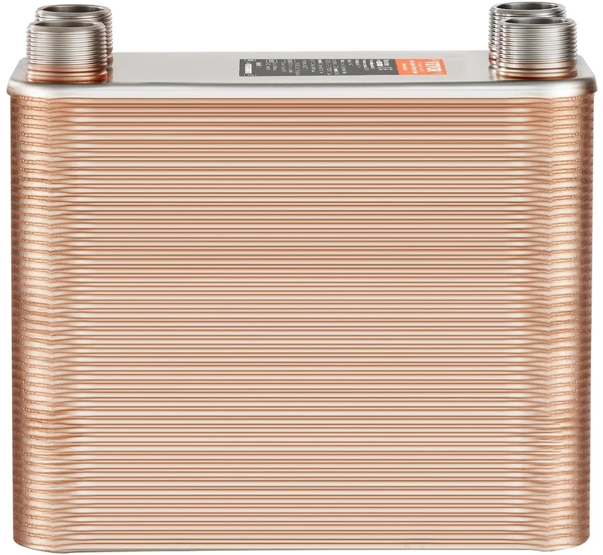 VEVOR 100 plokštelių šilumokaitis 4*1-1/4" MNPT 5x12" 316L plienas