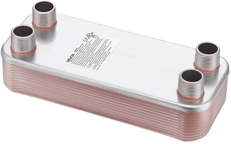 VEVOR Plokštelinis šilumokaitis, 20 plokštelių, 126 x 301 mm