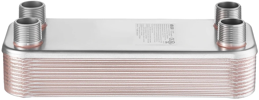 VEVOR Plokštelinis šilumokaitis, 20 plokštelių, 126 x 301 mm