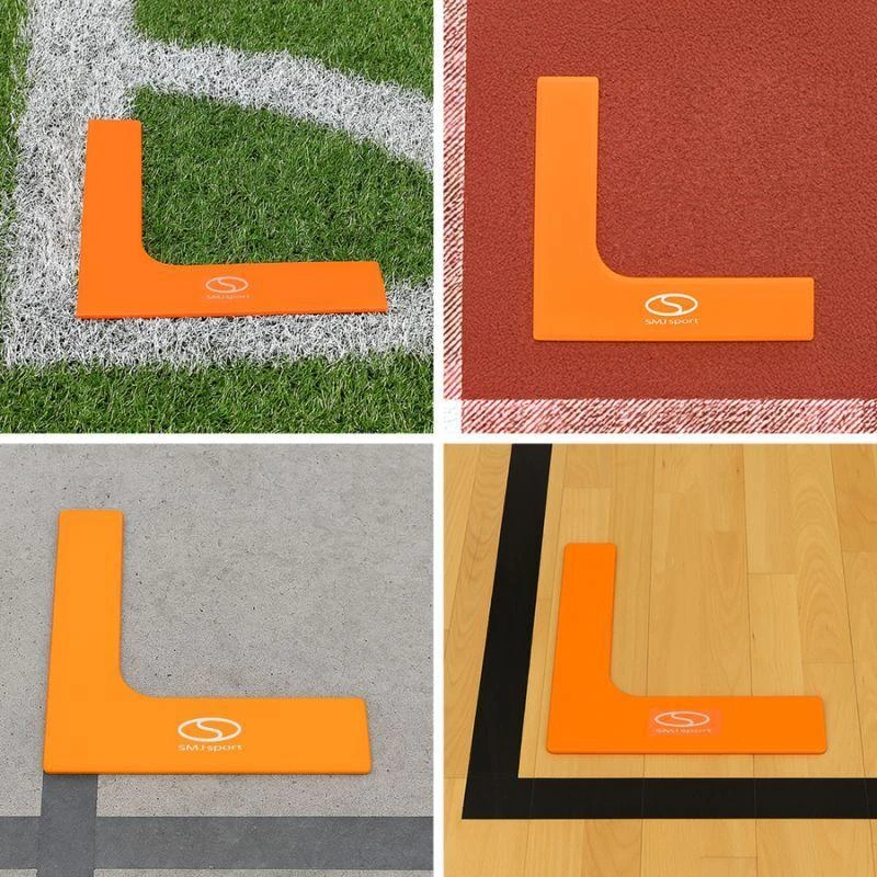 Plokšti aikštelės kampiniai žymekliai 25x25 cm 4 vnt. ryškiai oranžiniai SMJ sport ZPN-O