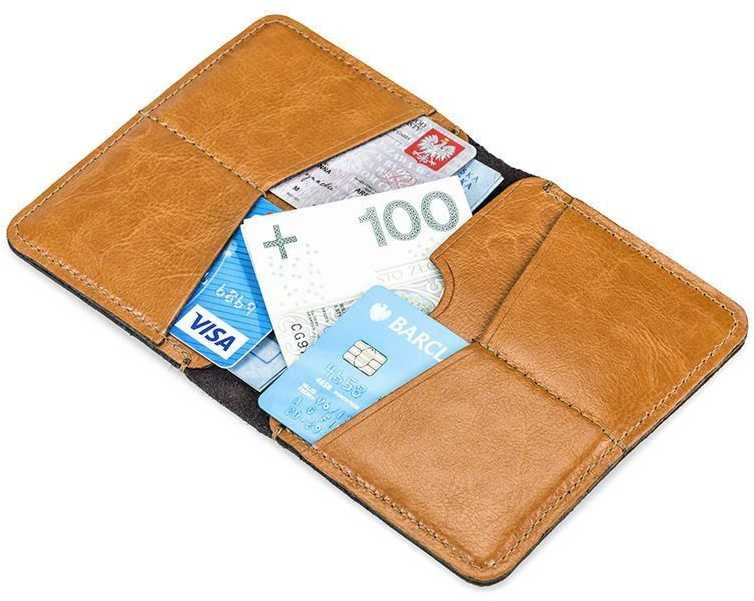 Solier Accessories Piniginė vyrams SOLIER SW10 SLIM - Šviesiai ruda