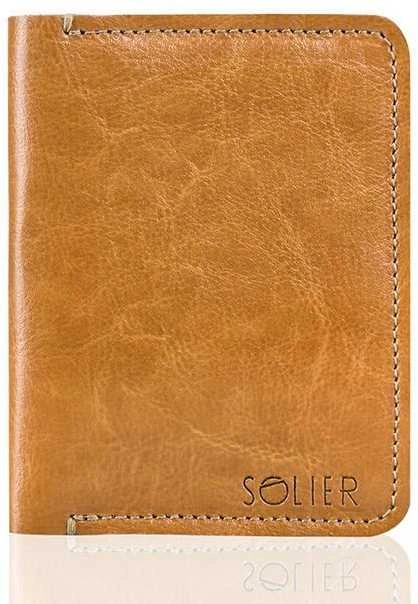 Solier Accessories Piniginė vyrams SOLIER SW10 SLIM - Šviesiai ruda