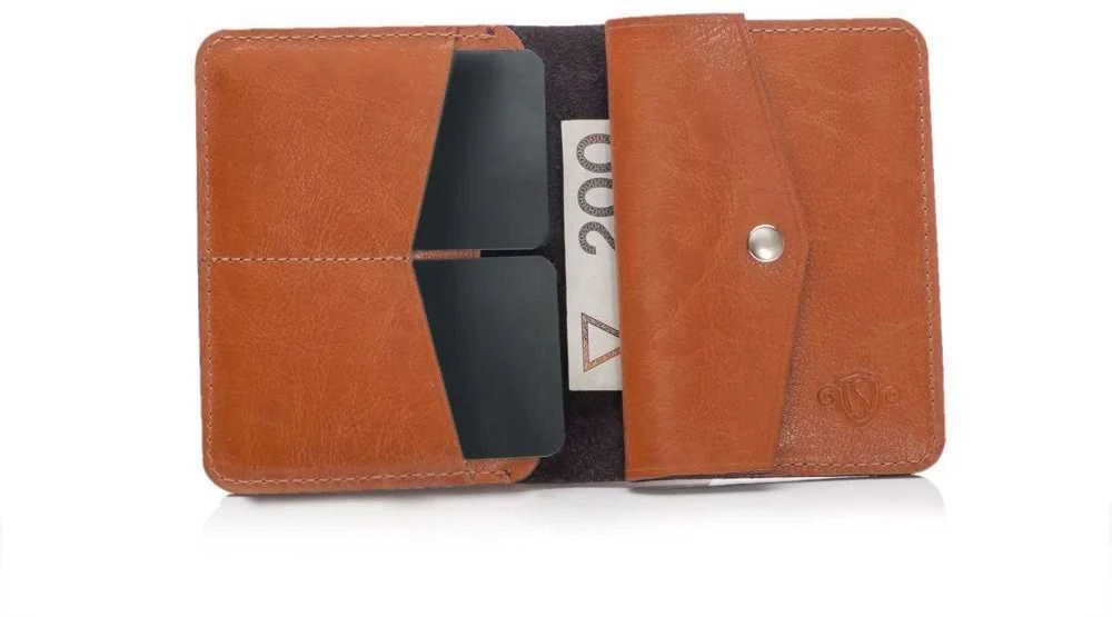 Solier Accessories Piniginė vyrams su skyriumi monetoms SOLIER SW15 SLIM - šviesiai ruda