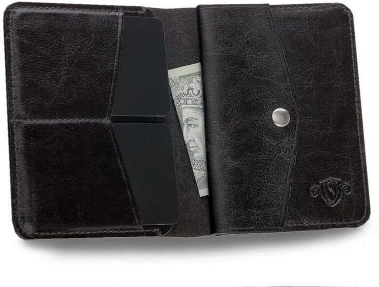 Solier Accessories Piniginė vyrams su skyriumi monetoms SOLIER SW15 SLIM - Tamsiai ruda