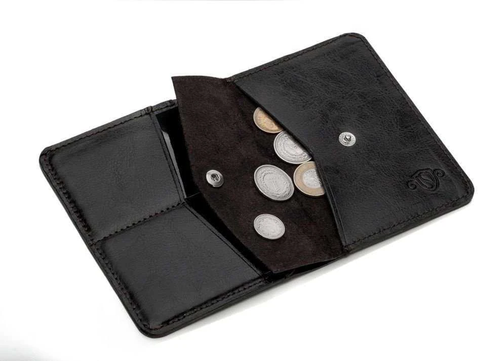Solier Accessories Piniginė vyrams su skyriumi monetoms SOLIER SW15 SLIM - Tamsiai ruda