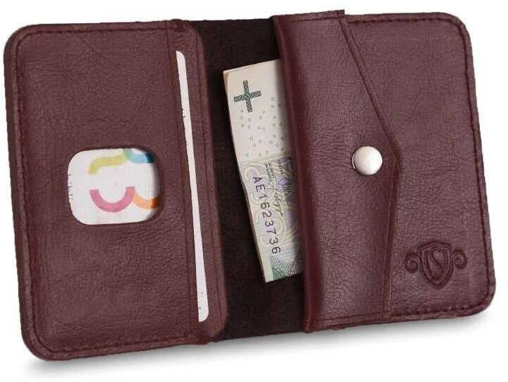 Solier Accessories Piniginė vyrams su skyriumi monetoms SOLIER SW16 SLIM - Ruda kaštoninė