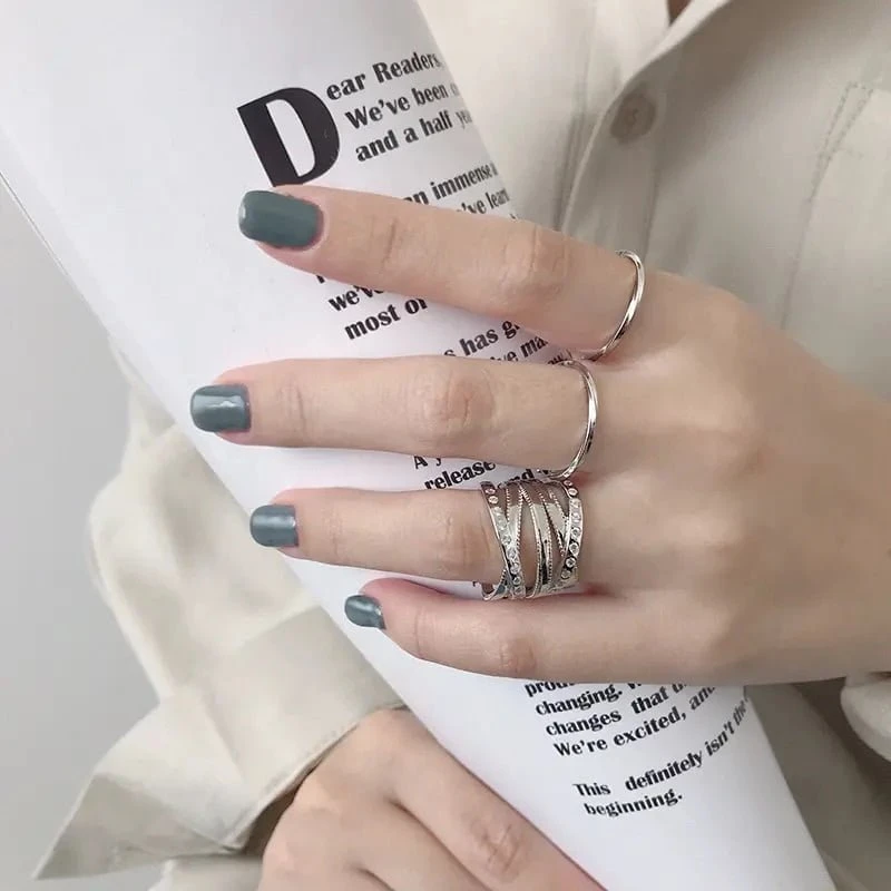 Sidabrinis žiedas Twist