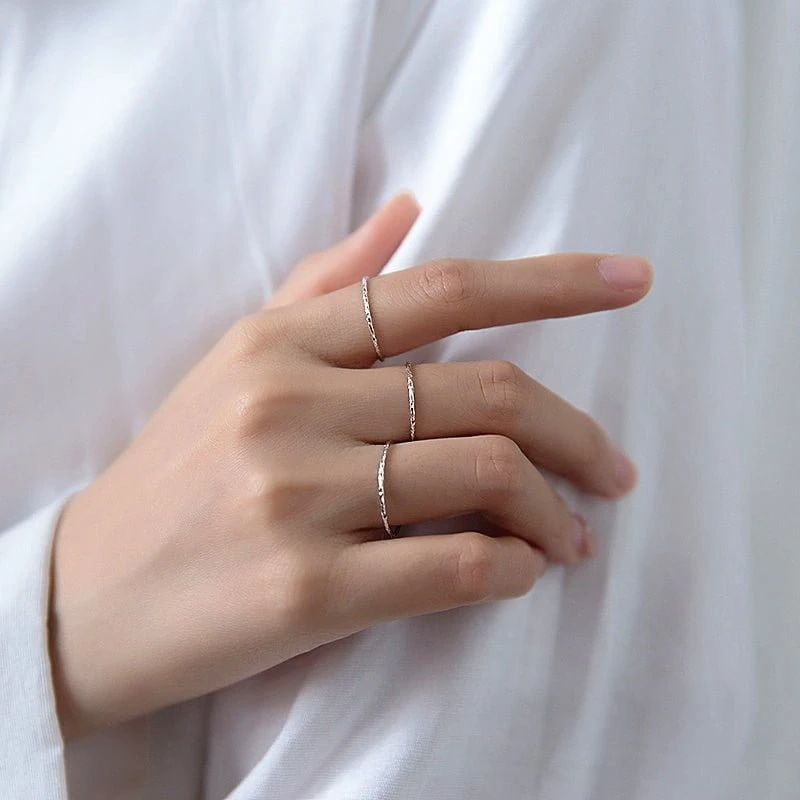 Sidabrinis žiedas Diamond Cut