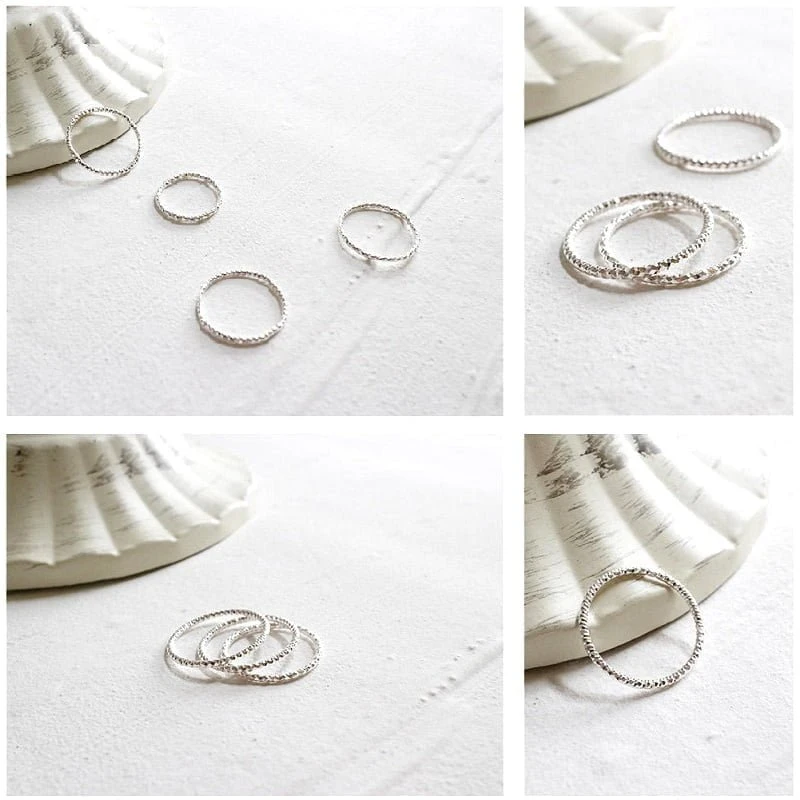 Sidabrinis žiedas Diamond Cut