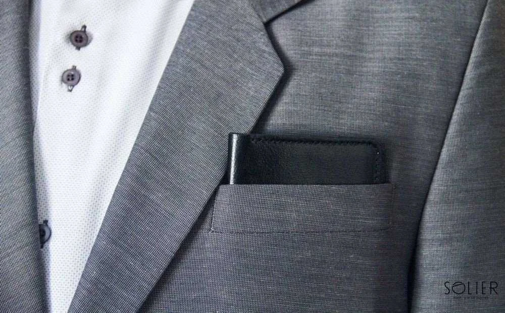 Solier Accessories Piniginė vyrams SOLIER SW11 SLIM - Tamsiai Ruda