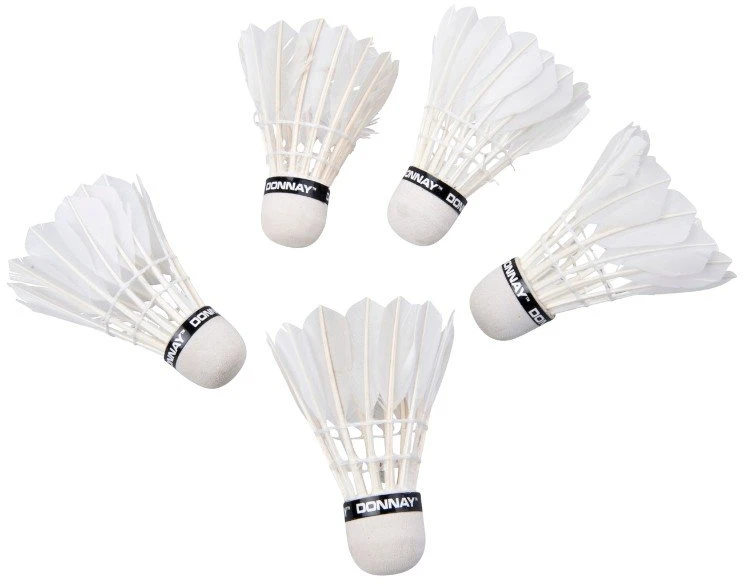 Enero Badmintono Plunksnelės Donnay 5 vnt. Baltos 413990