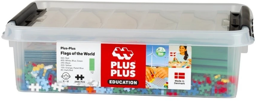 Plus Plus edukacinė dėžė, Pasaulio Vėliavos, 2400 det.