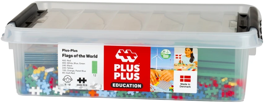 Plus Plus edukacinė dėžė, Pasaulio Vėliavos, 2400 det.