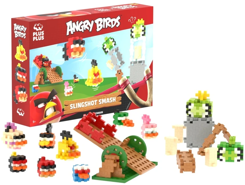 Plus Plus konstruktorius Angry Birds Katapultos smūgis