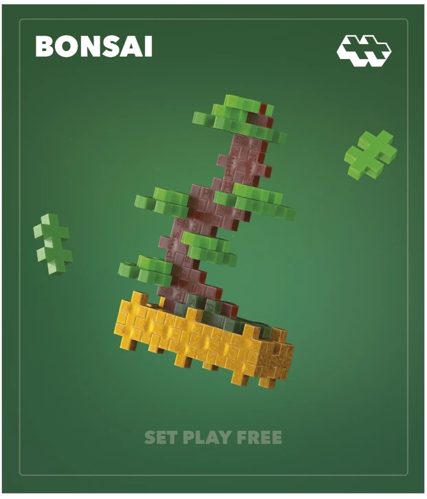 Plus Plus konstruktorius AUGALAI - žaliasis bonsas
