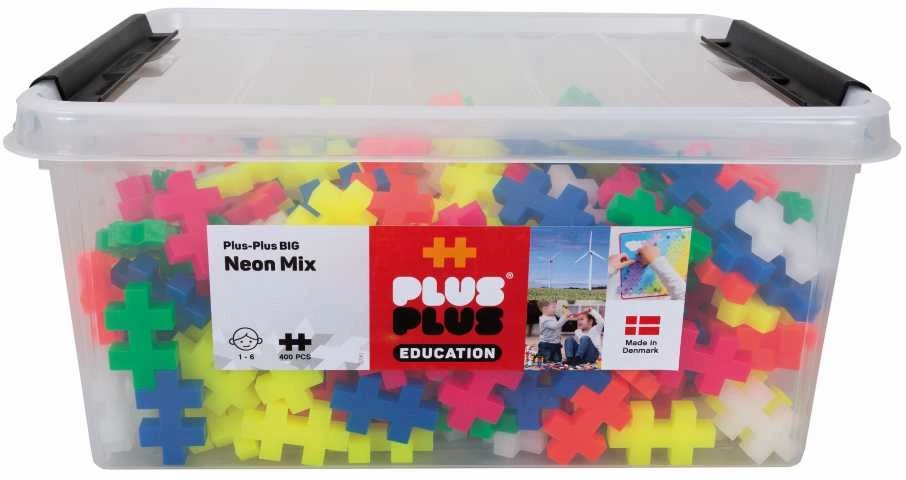 Plus Plus konstruktorius, DIDELĖS, neoninės 400 vnt.