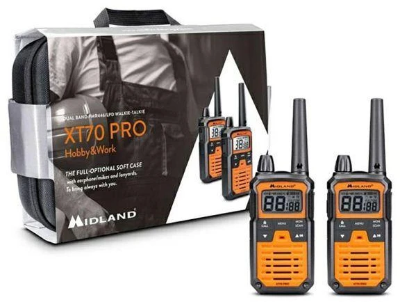 Radiotelefony PMR MIDLAND XT70 PRO nešiojamųjų radijo stočių dėklas