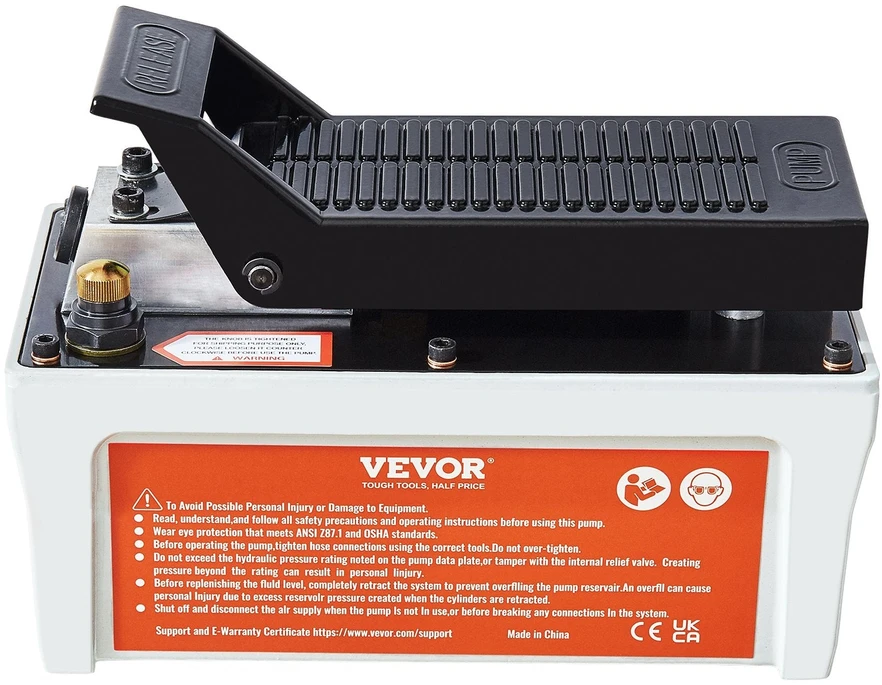 VEVOR Pneumatinė hidraulinė pompa, 10,000 PSI, 1/2 gal talpa