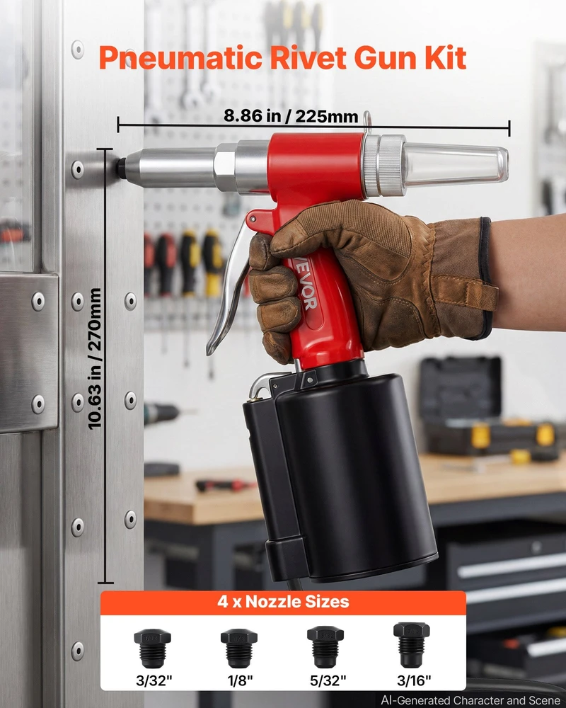 Pneumatinis kniediklis VEVOR P5000, 1100 kg traukimo jėga