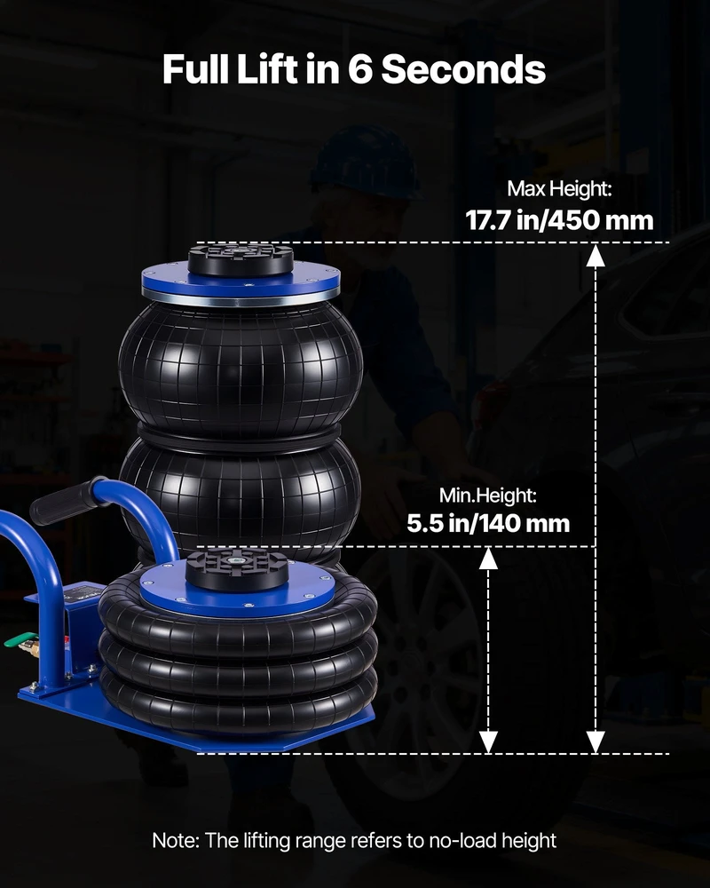 VEVOR Automobilinis oro domkratas 3 tonom