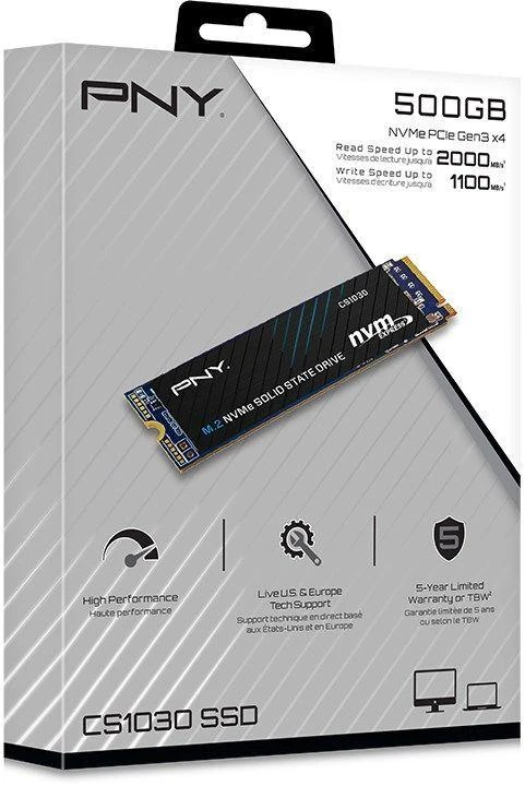 Ausinės PNY CS1030 M.2 NVMe 500GB SSD
