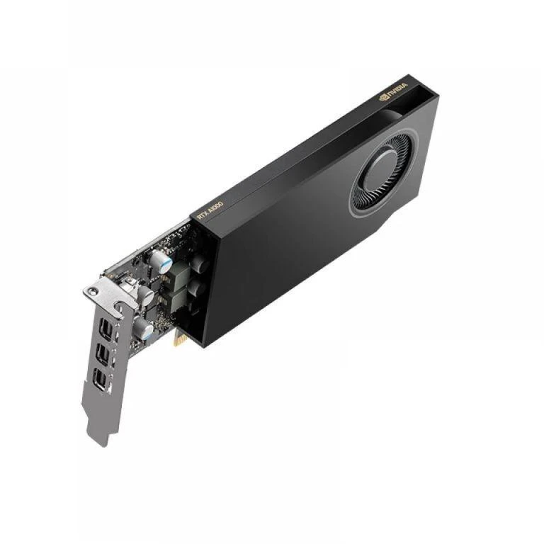 Ausinės PNY NVIDIA A1000 8GB GDDR6 128-bit, žemo profilio, PCIe 4.0 x8, vieno lizdo, 4 x Mini DisplayPort 1.4a, 50 W, LP laikiklis, maža dėžutė