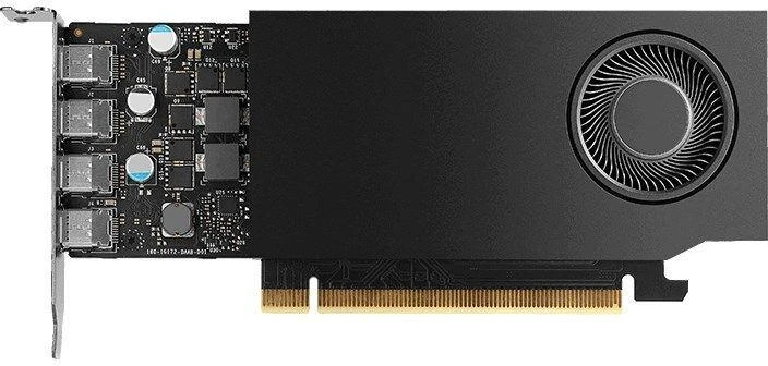 PNY NVIDIA A400 4GB žemo profilio OEM versija, PCI-Express 3.0 x16, LP, 4 GB GDDR6 64 bitų, 3x Mini DP 1.4, 1x ATX laikiklis