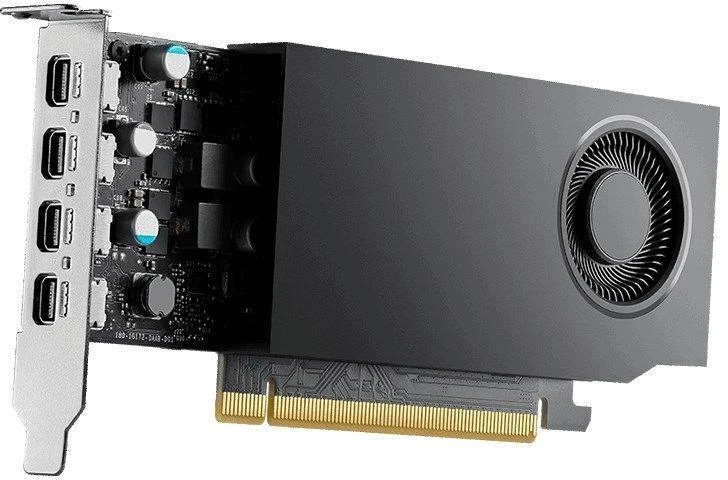 PNY NVIDIA A400 4GB žemo profilio OEM versija, PCI-Express 3.0 x16, LP, 4 GB GDDR6 64 bitų, 3x Mini DP 1.4, 1x ATX laikiklis