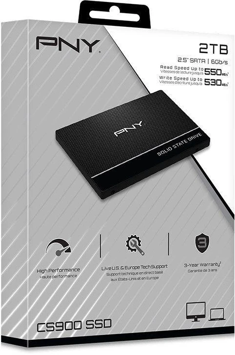 Ausinės PNY SSD CS900 SATA 2,5 colio 2 TB