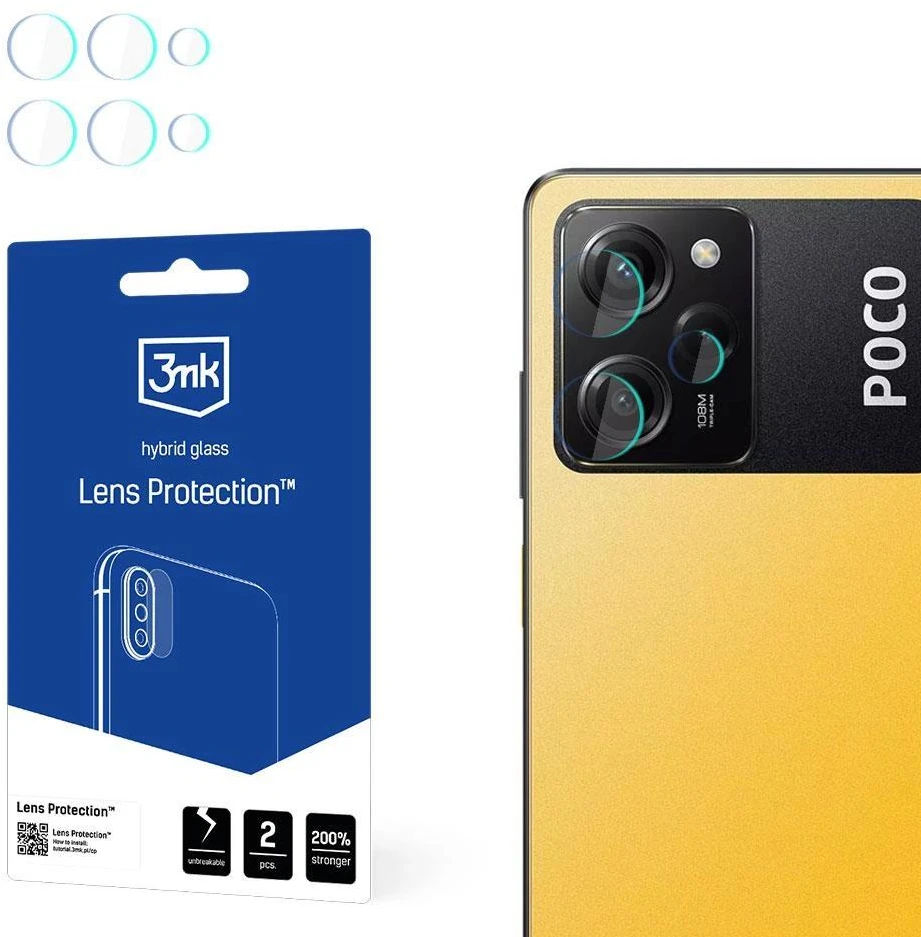 3mk Lens Protection™ hibridinis fotoaparato stiklas Poco X5 Pro 5G